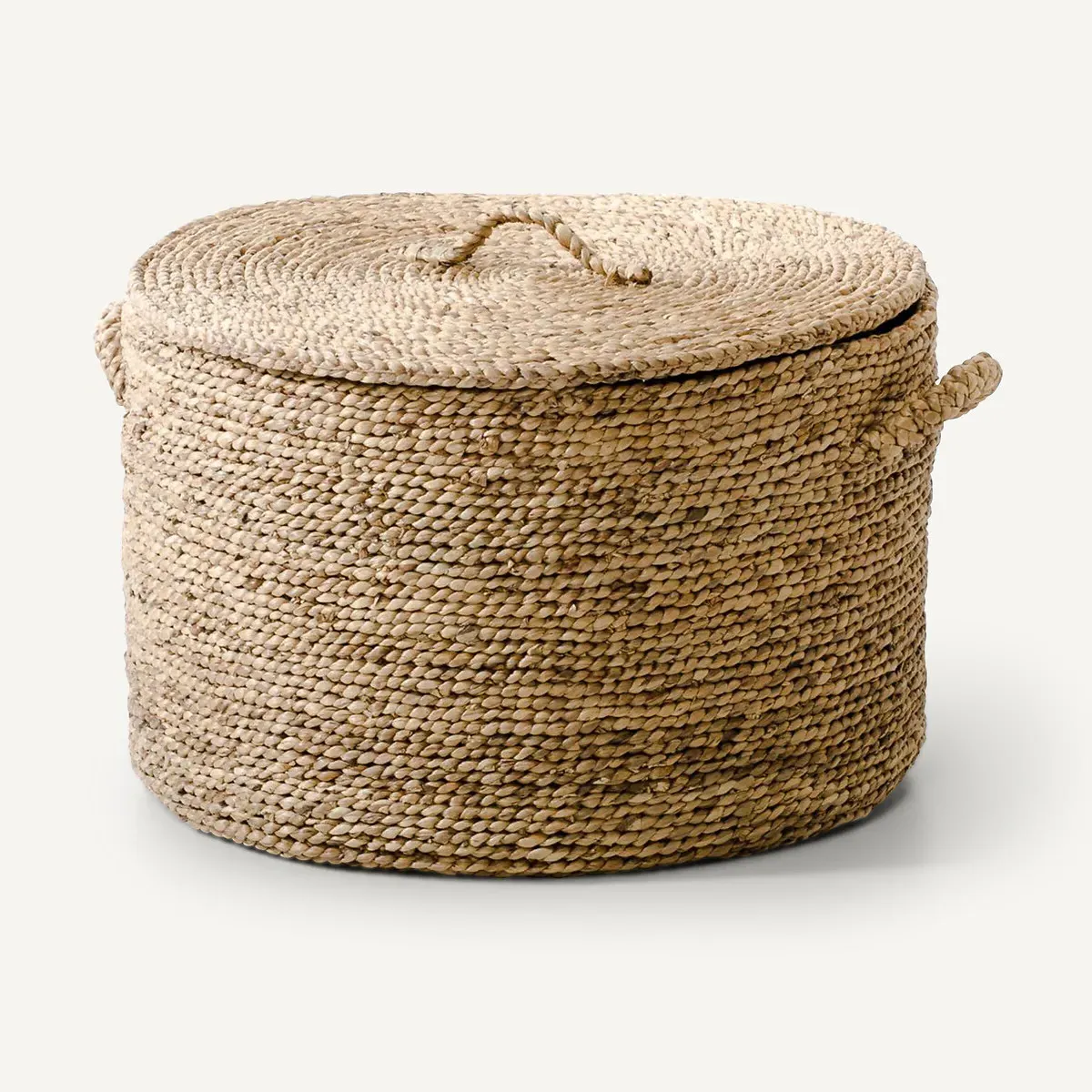 Lian Round Storage Basket with Lid - Natural, Water Hyacinth product