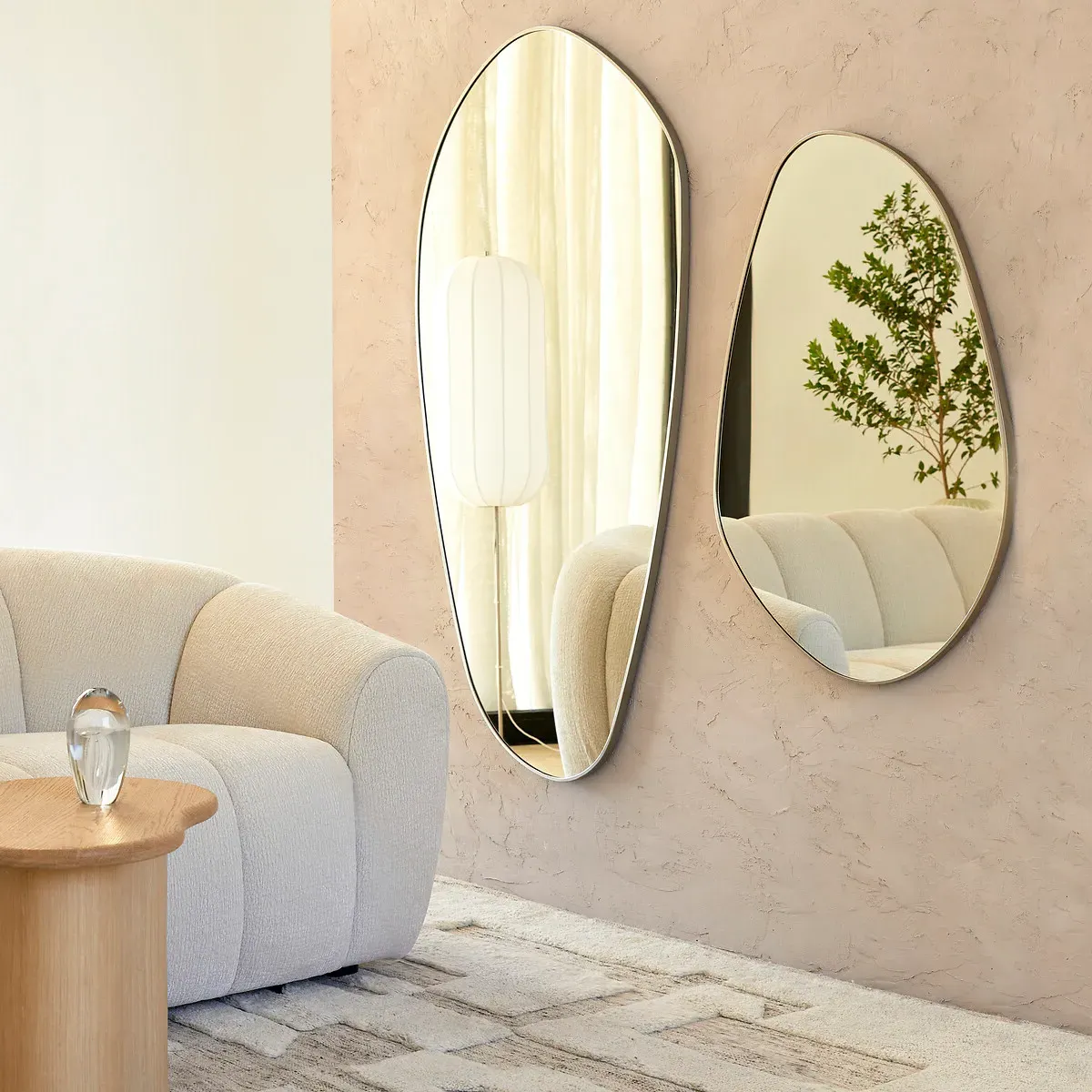 Lido Organic Wall Mirror - Satin Nickel, Metal alternate view