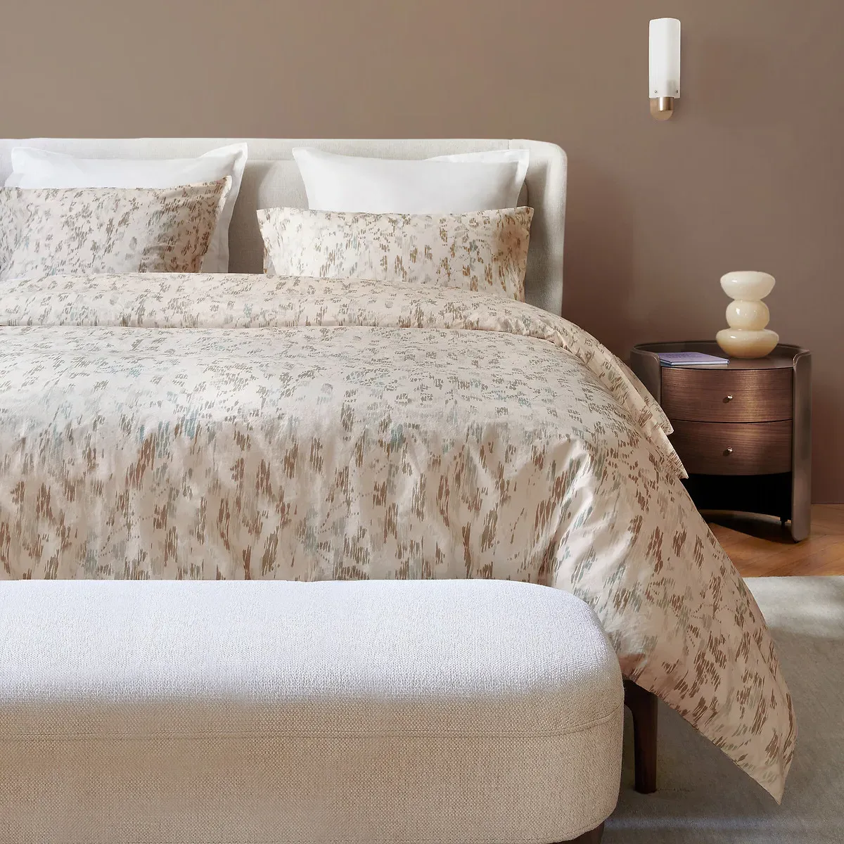 Lineas Duvet Cover - Ecru, Washed Cotton Percale alternate view