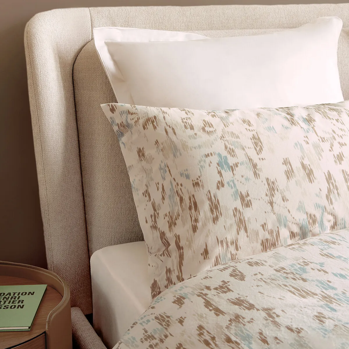 Lineas Pillowcase - Ecru, Washed Cotton Percale alternate view