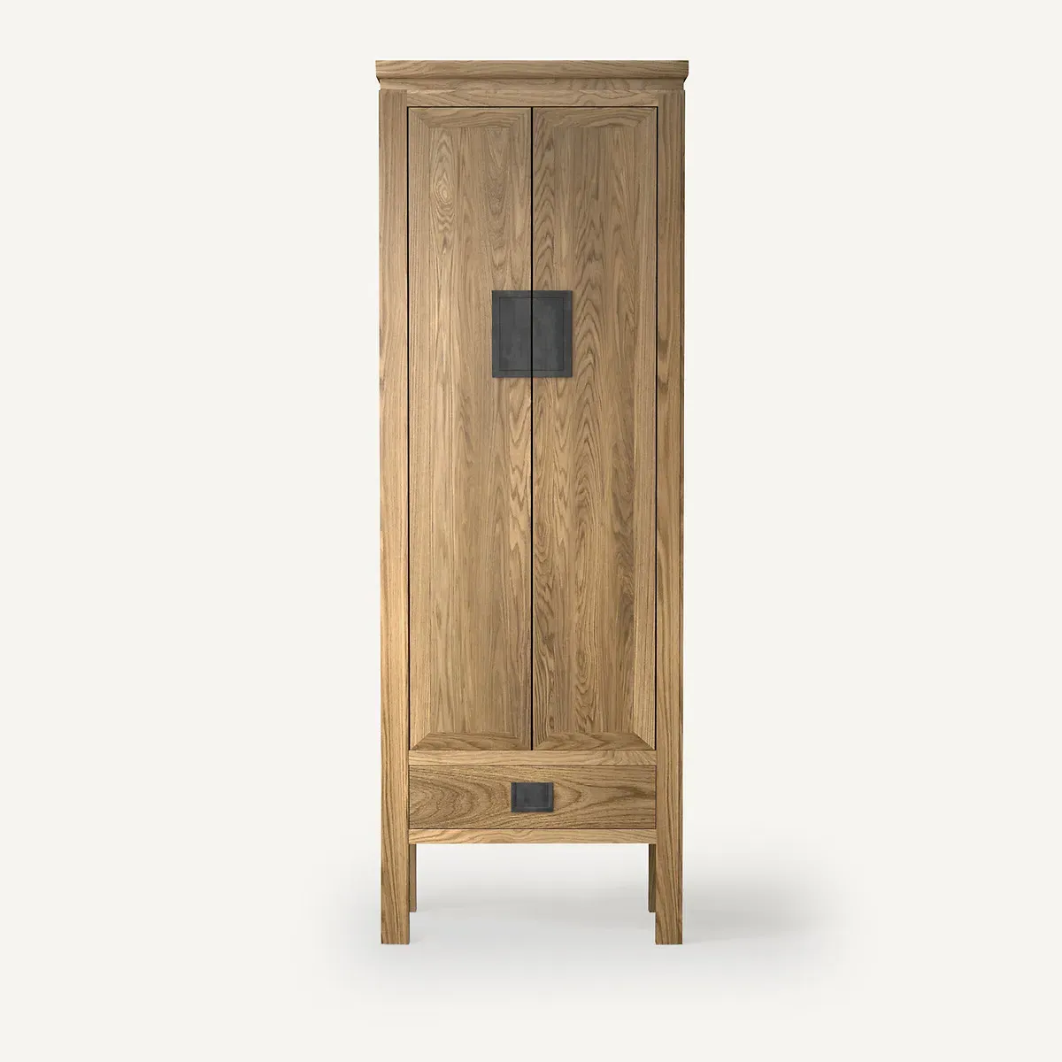 Ling Chinese 2-Door Wardrobe with Drawer - Natural Oak alternate view