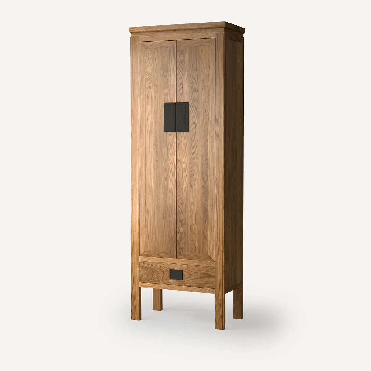 Ling Chinese 2-Door Wardrobe with Drawer - Natural Oak product