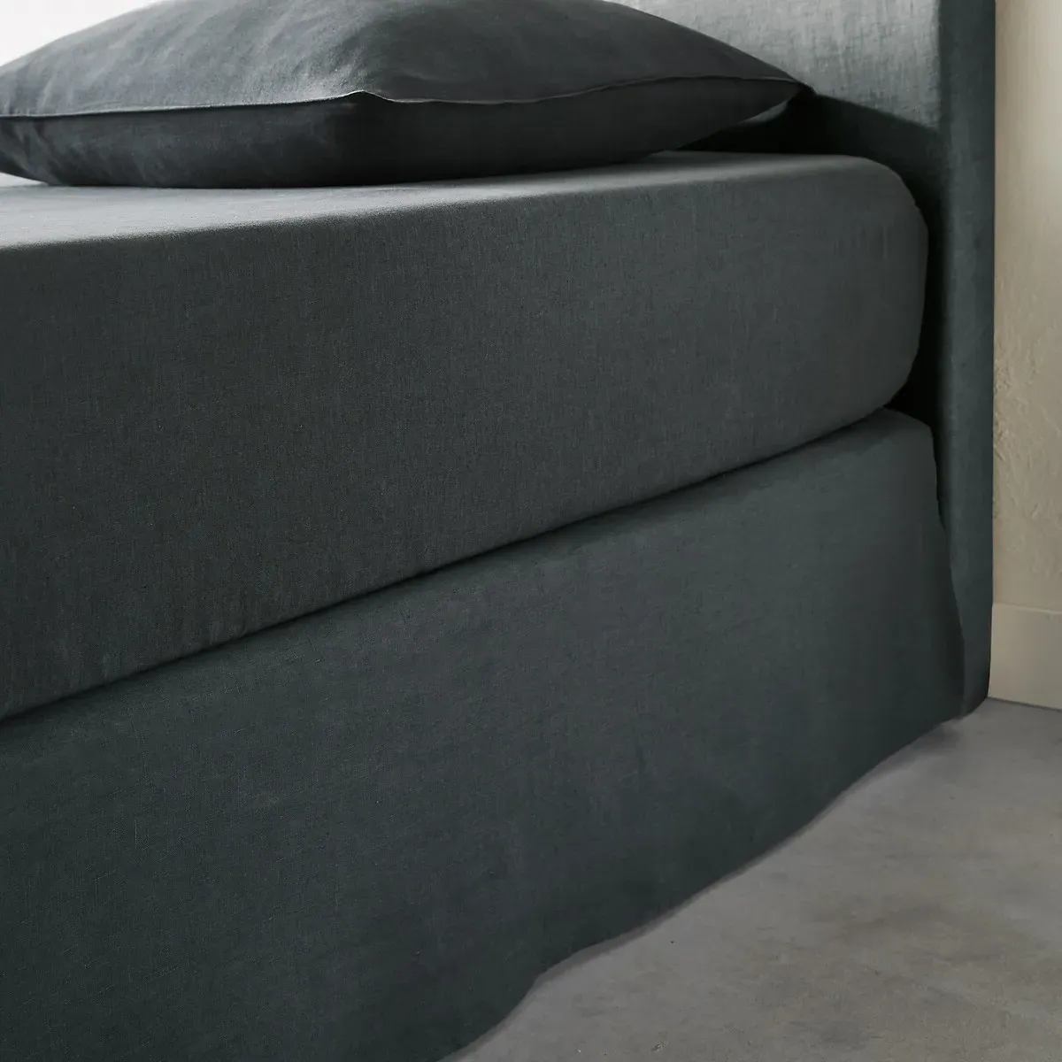 Linéo Bed Valance - Elephant Grey, Washed Linen product