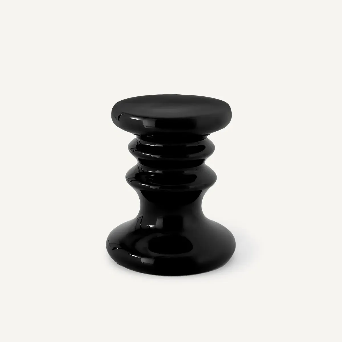 Lulla Round Side Table - Black, Glazed Ceramic product