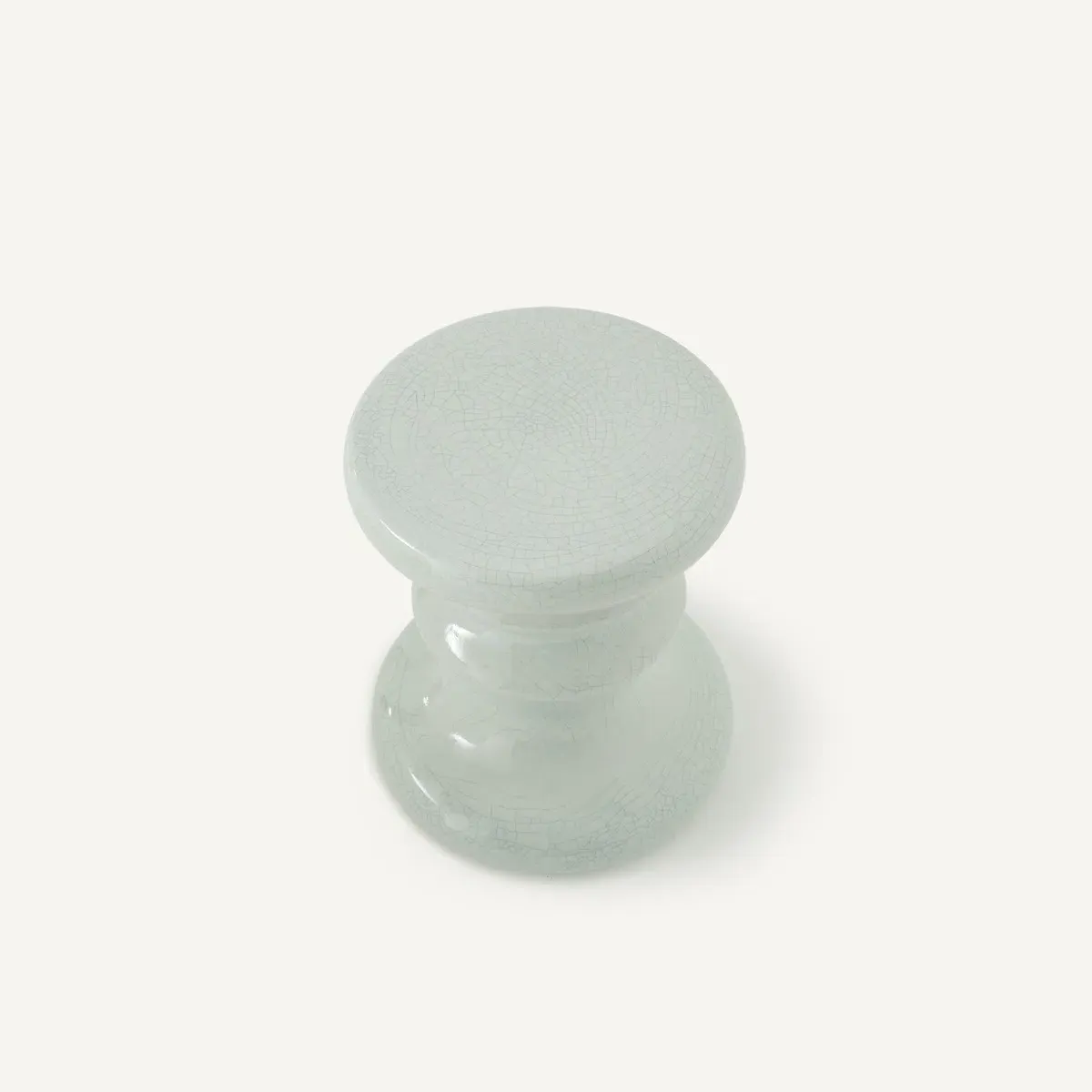 Lulla Round Side Table - Sky Blue, Glazed Ceramic alternate view
