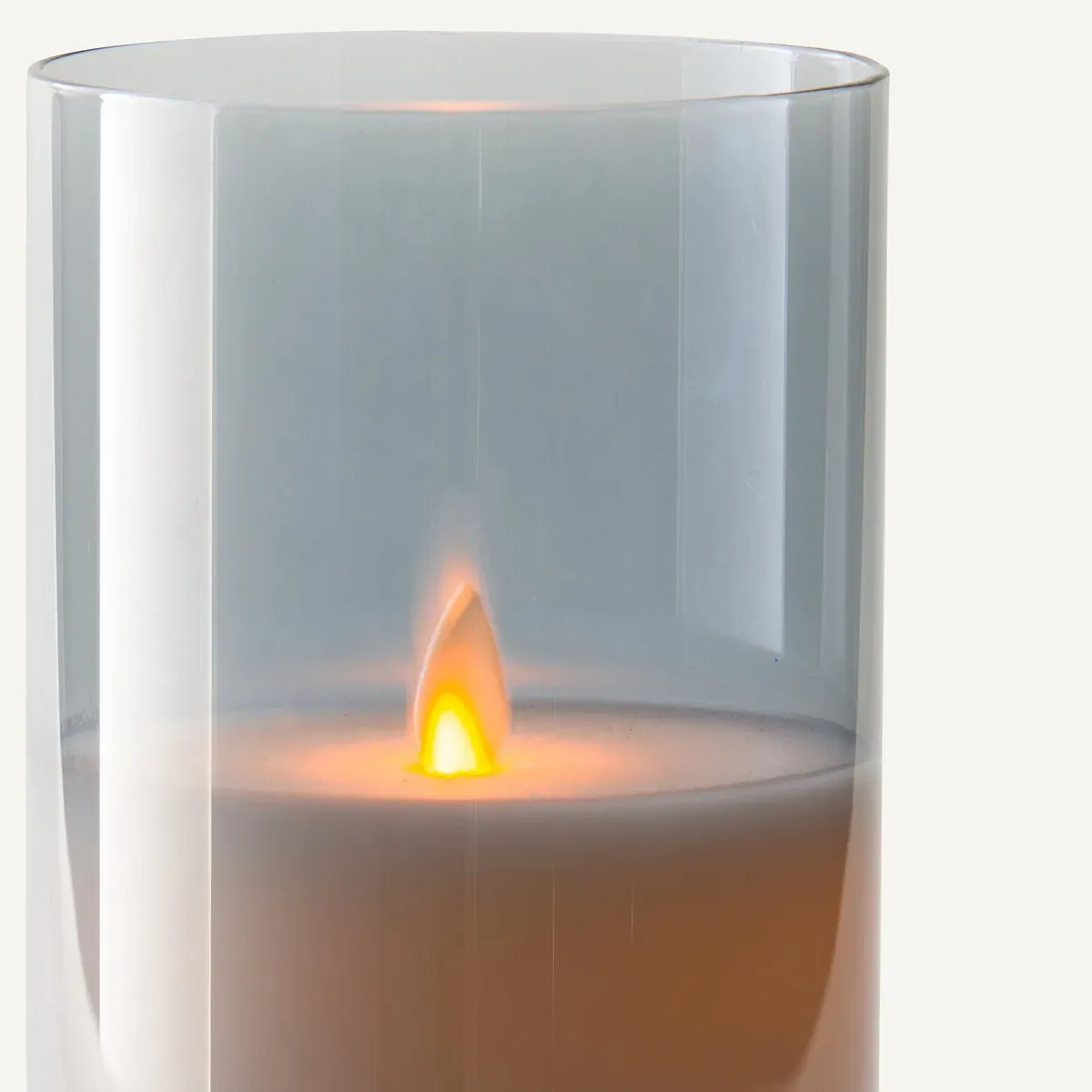 Luma 25cm LED Candle - Smoked Grey, Iridescent Glass alternate view