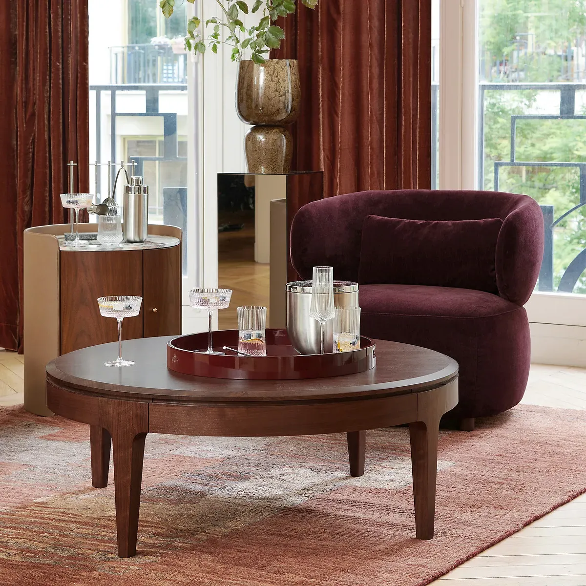 Lumir Large Mirrored Side Table - Bronze, MDF alternate view
