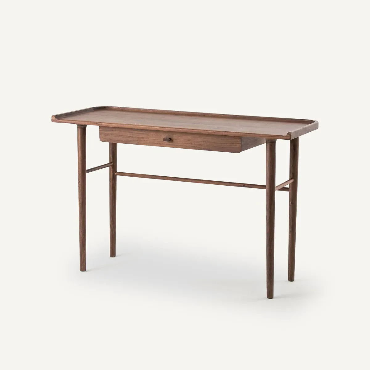 Magosia Desk with Drawer - Walnut, Solid Wood alternate view