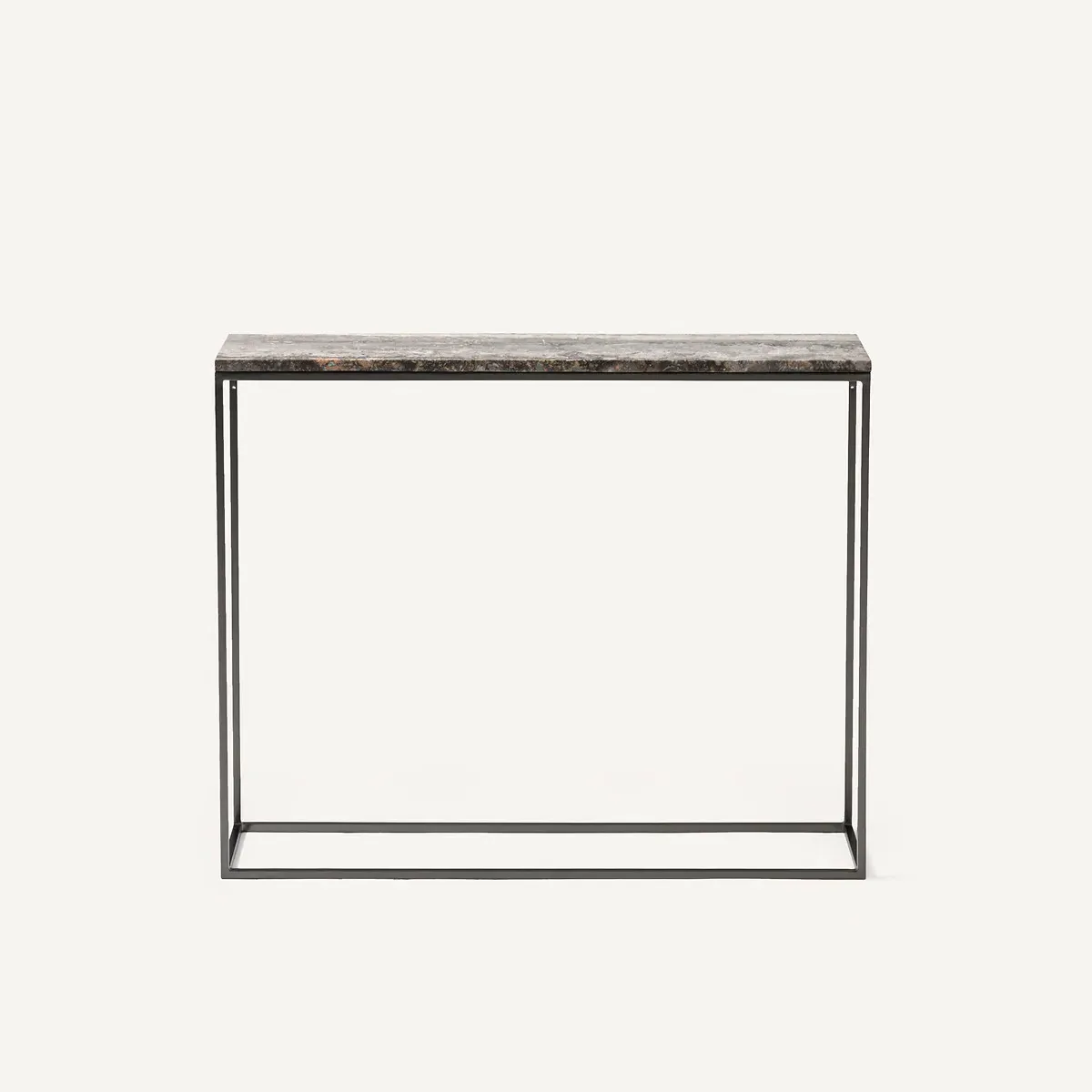 Mahaut Console Table - Grey Travertine, Metal alternate view