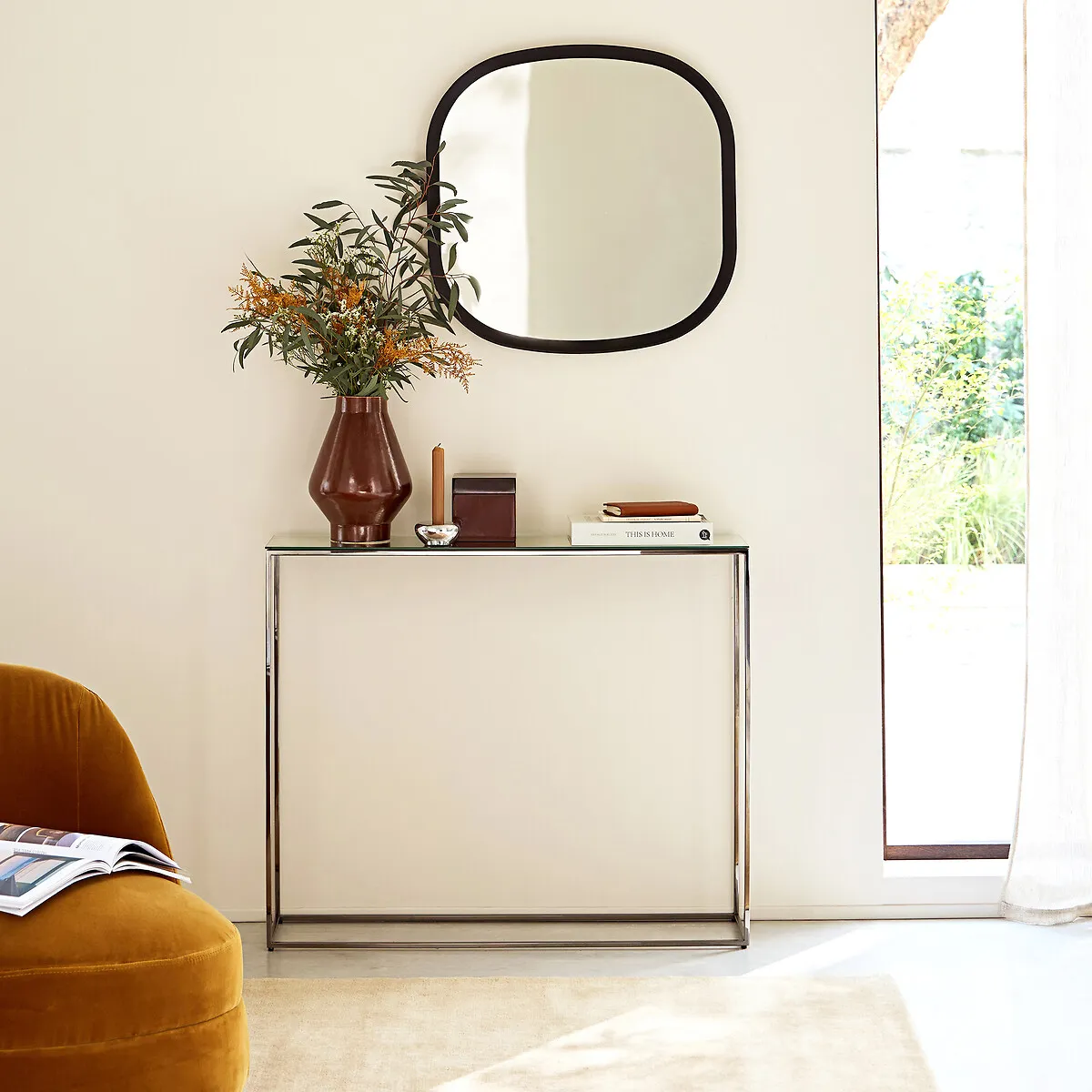 Mahaut Console Table - Mirror, Chrome alternate view