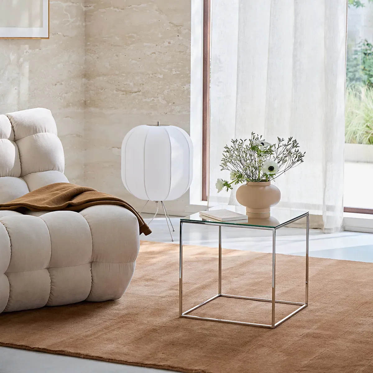 Mahaut Side Table - Mirrored, Chrome-Plated Metal alternate view