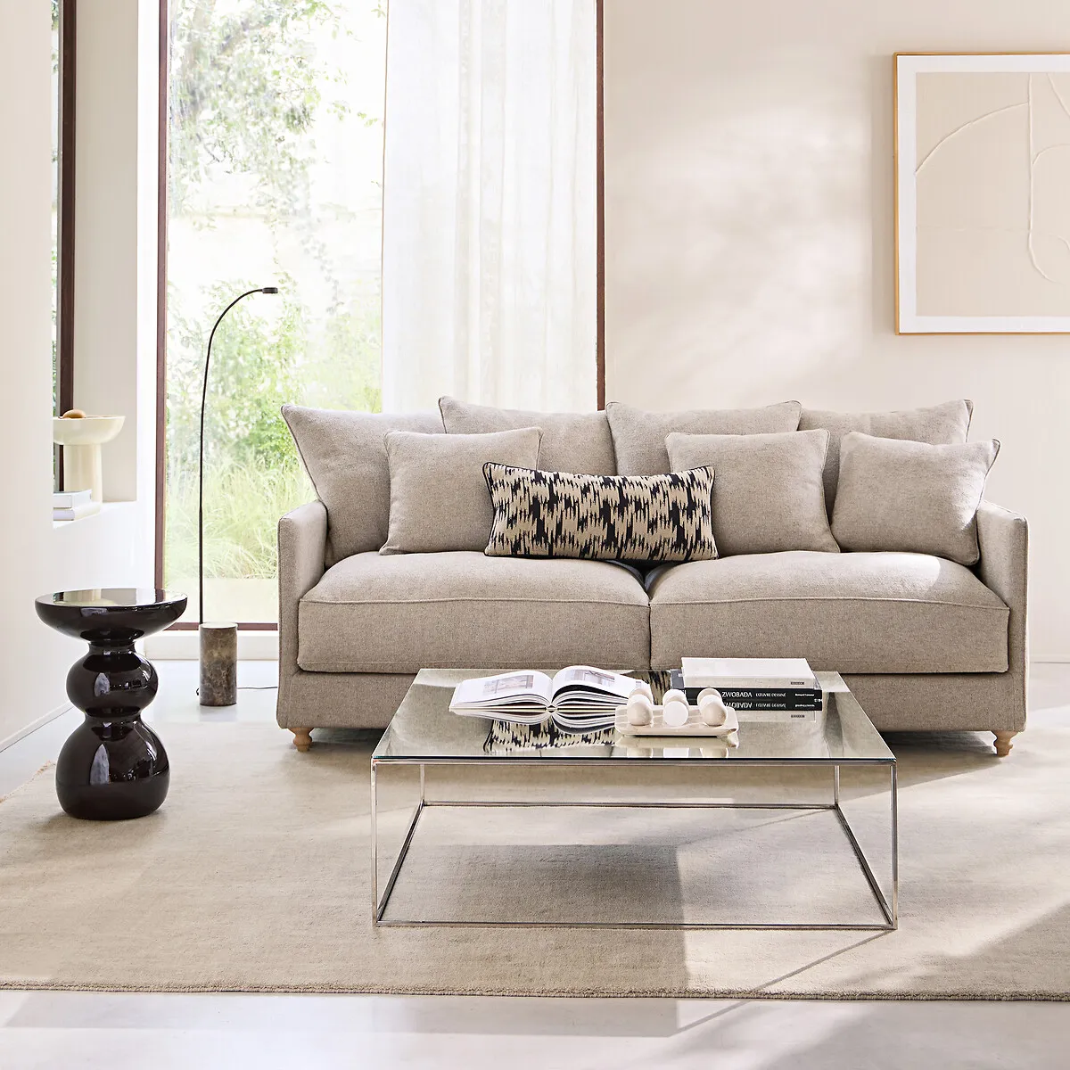 Mahaut Square Coffee Table - Mirror, Chrome Metal alternate view