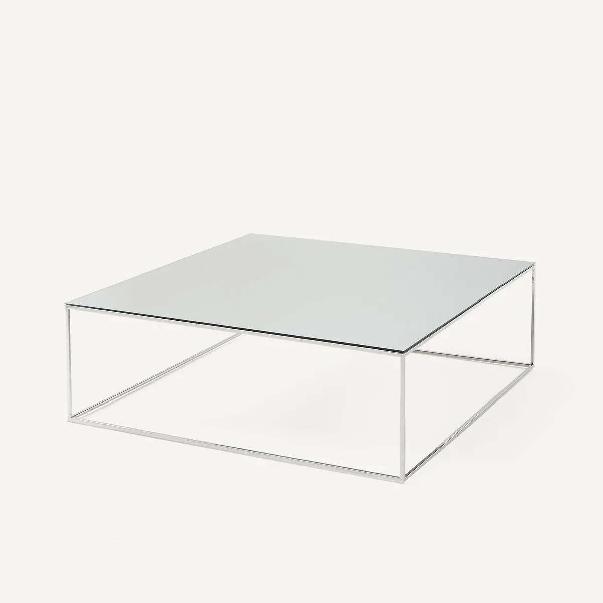 Mahaut Square Coffee Table - Mirror, Chrome Metal product
