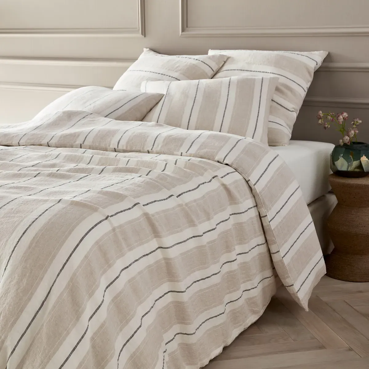 Makoun Duvet Cover - Off White, Washed Linen product