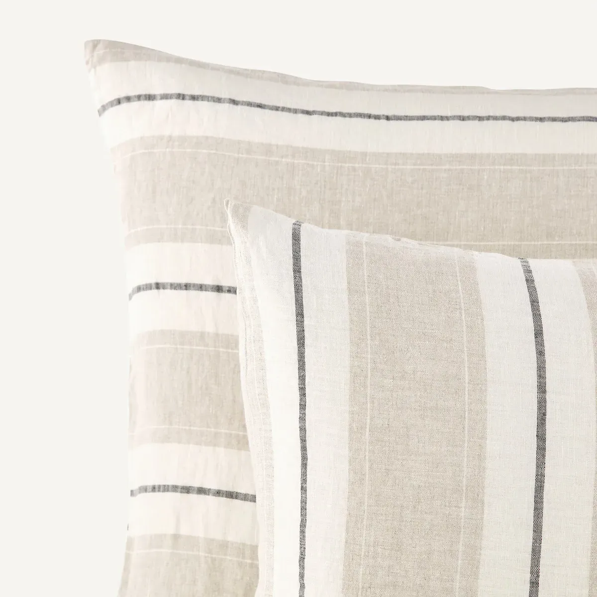 Makoun Washed Linen Pillowcase - Striped alternate view