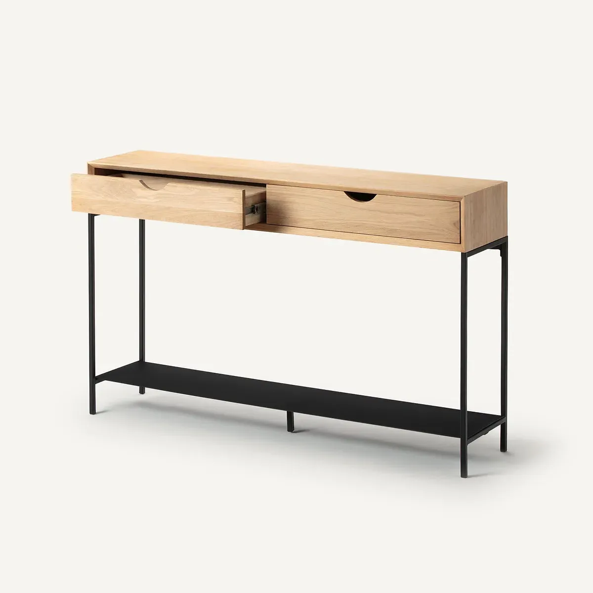 Mambo Console Table with Drawers - Natural Oak, Oak Veneer alternate view