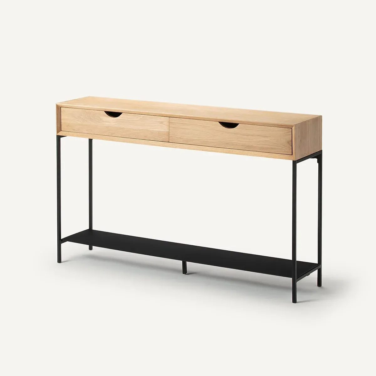Mambo Console Table with Drawers - Natural Oak, Oak Veneer product