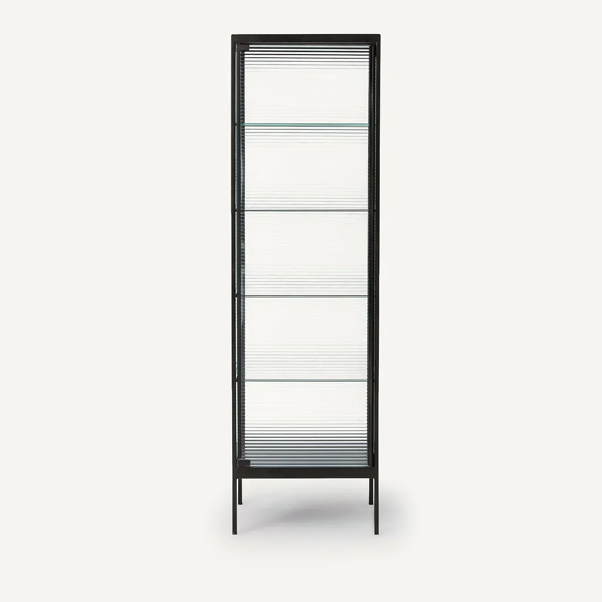 Mambo Glass Door Display Case - Gun Metal, Steel alternate view