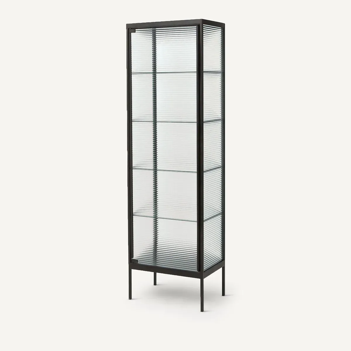 Mambo Glass Door Display Case - Gun Metal, Steel product