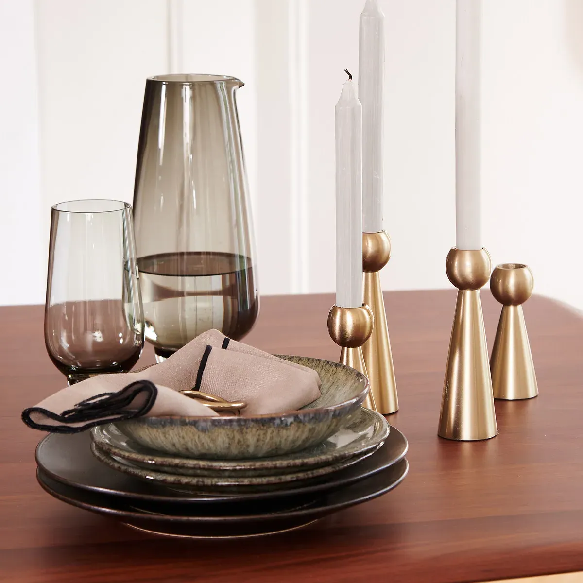 Maneva Hand-Blown Carafe - Smoked Grey, Glass alternate view