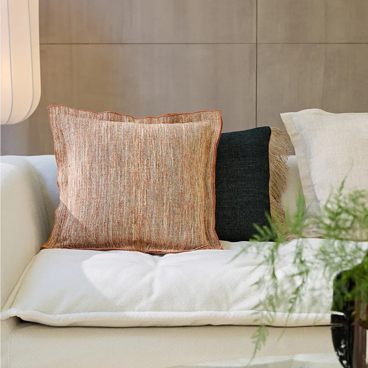 Marciana Cushion Cover - Caramel, Cotton/Linen/Silk alternate view