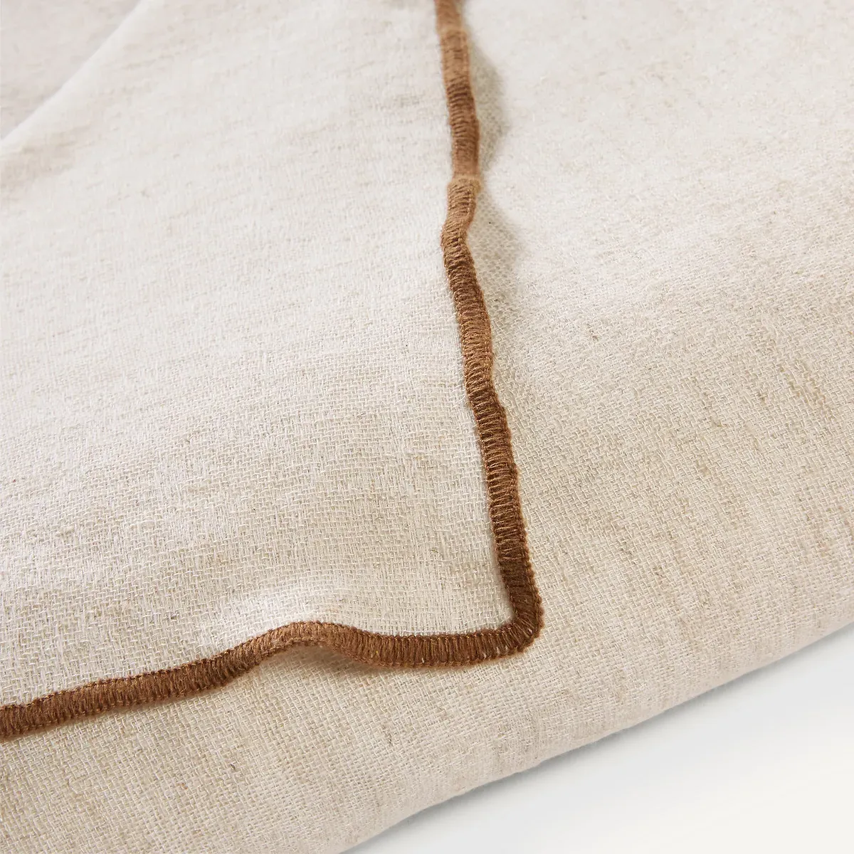 Mathildi Blanket - Ecru, Cotton Linen Viscose alternate view