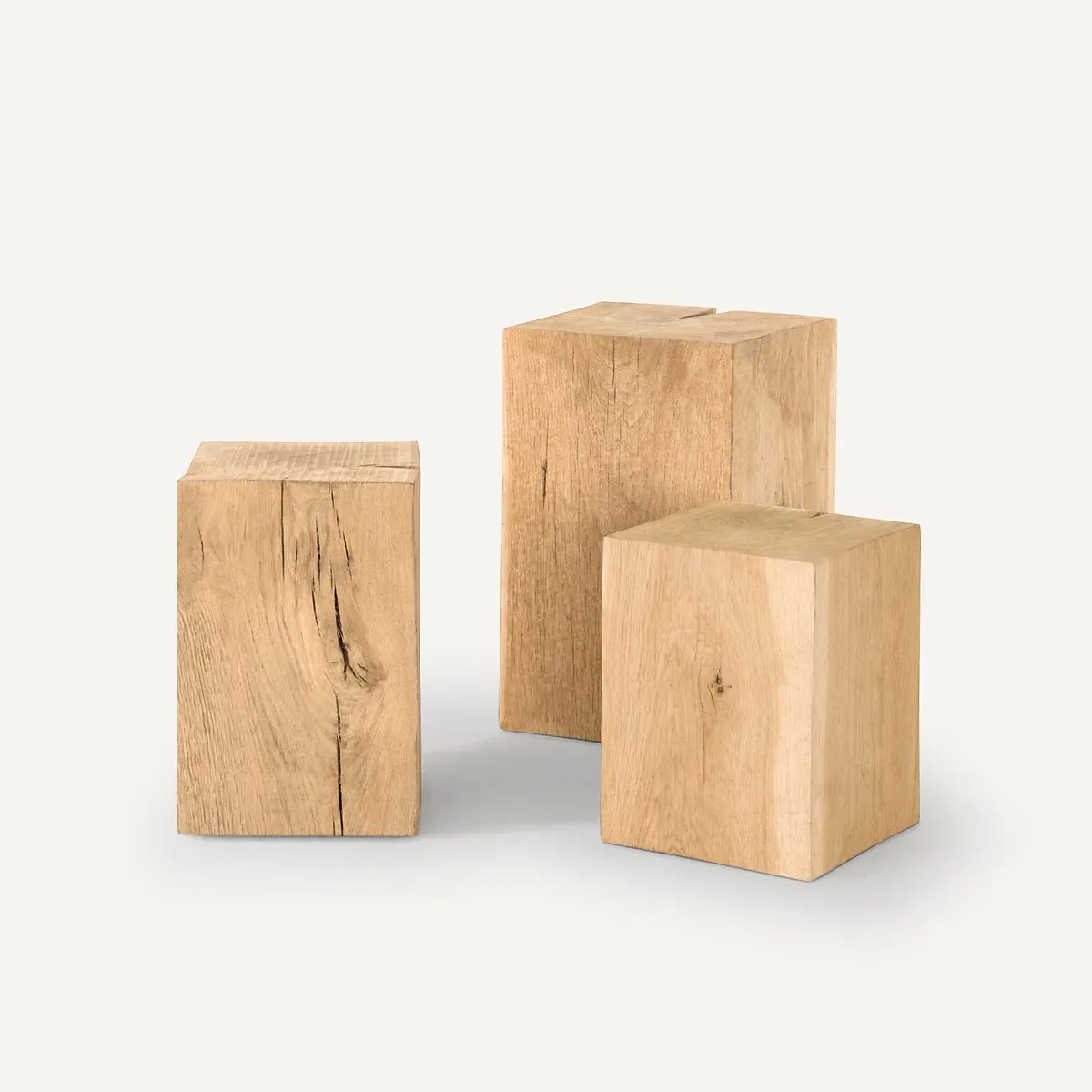 Merlin Block Side Table - Natural, Solid Oak product