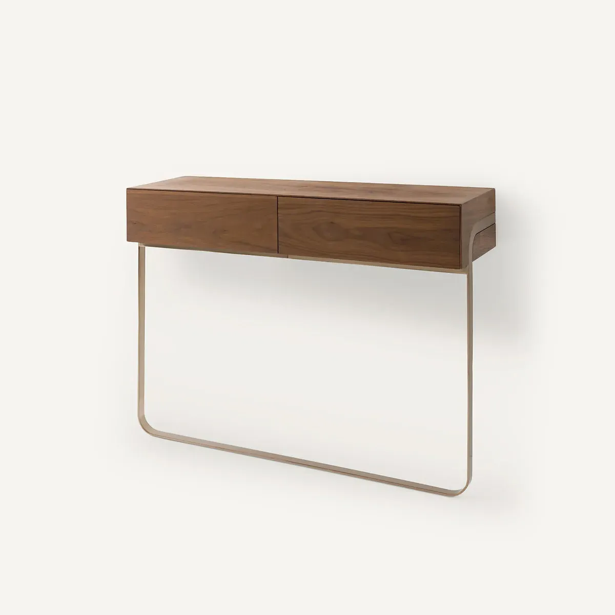 Merten Wall-Mounted Console Table with Drawers - Walnut Veneer product