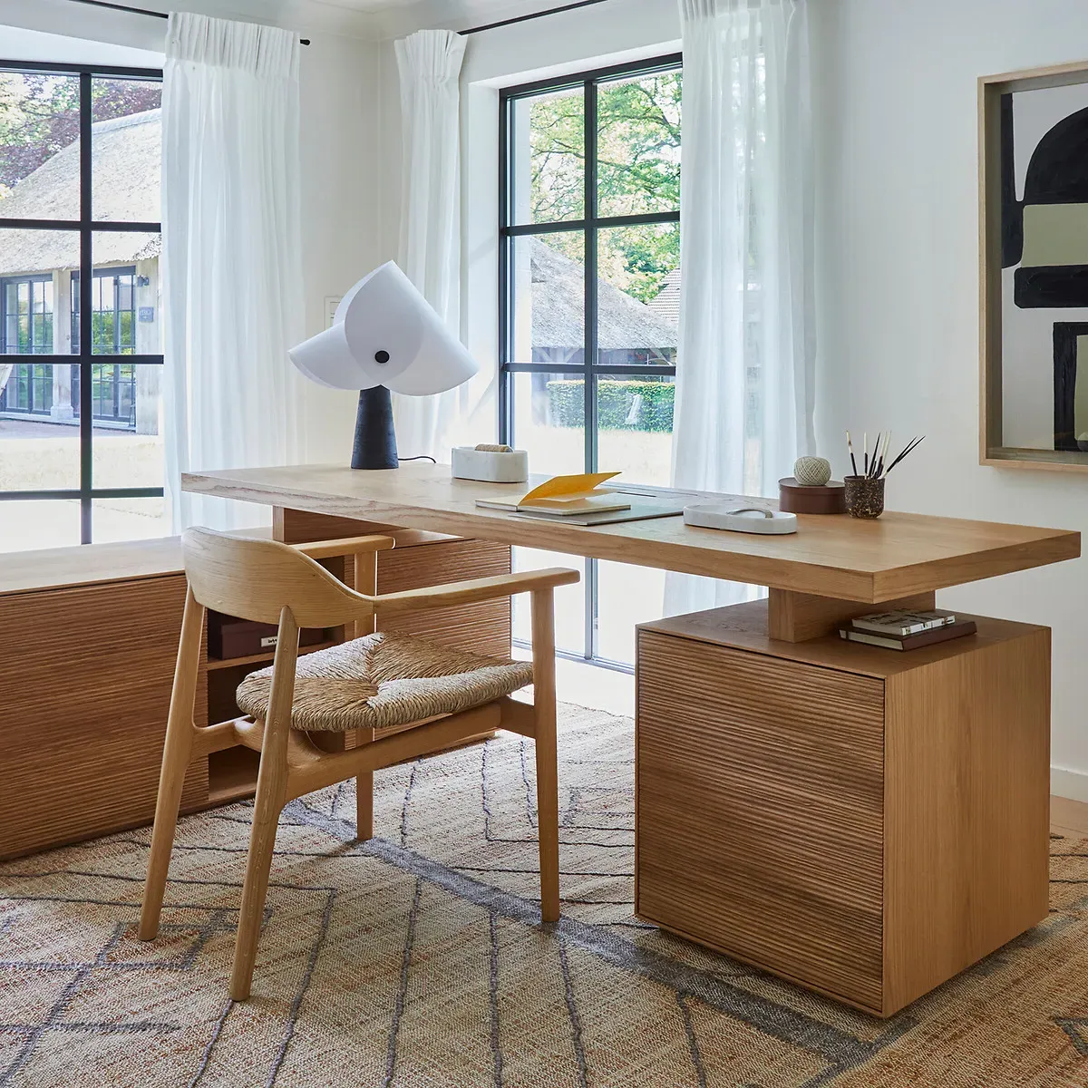 Mikube 1-Door Pedestal Unit - Natural Oak alternate view