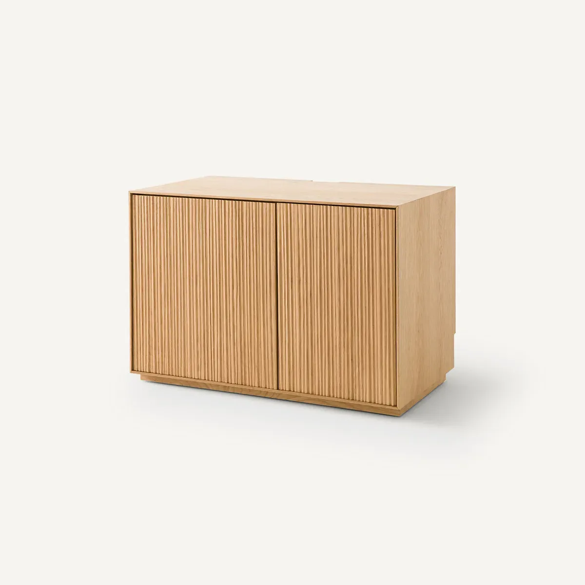 Mikube Low Cabinet with 2 Doors - Natural Oak, Veneer product