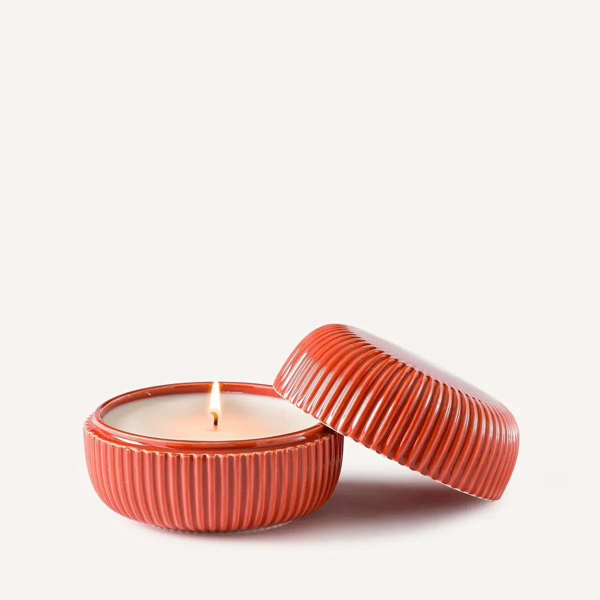 Mira Scented Wax Candle - Burnt Orange, Ceramic alternate view