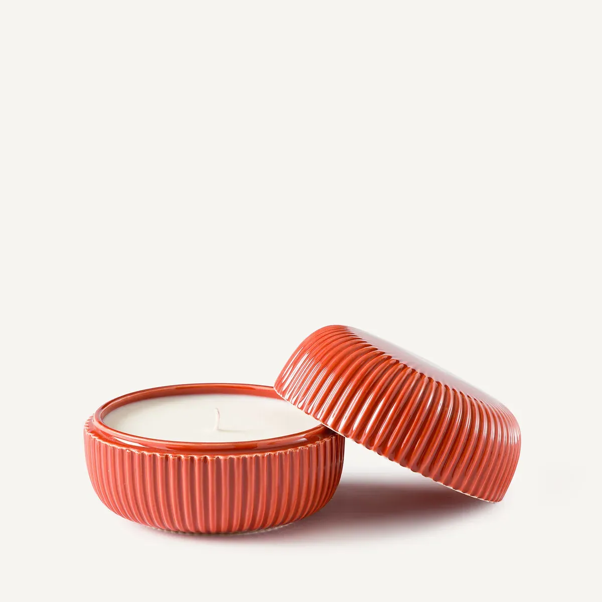 Mira Scented Wax Candle - Burnt Orange, Ceramic product