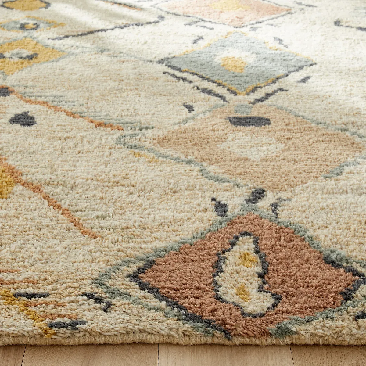 Mirjana Berber Style Tassel Rug - Multi-Coloured, Wool alternate view