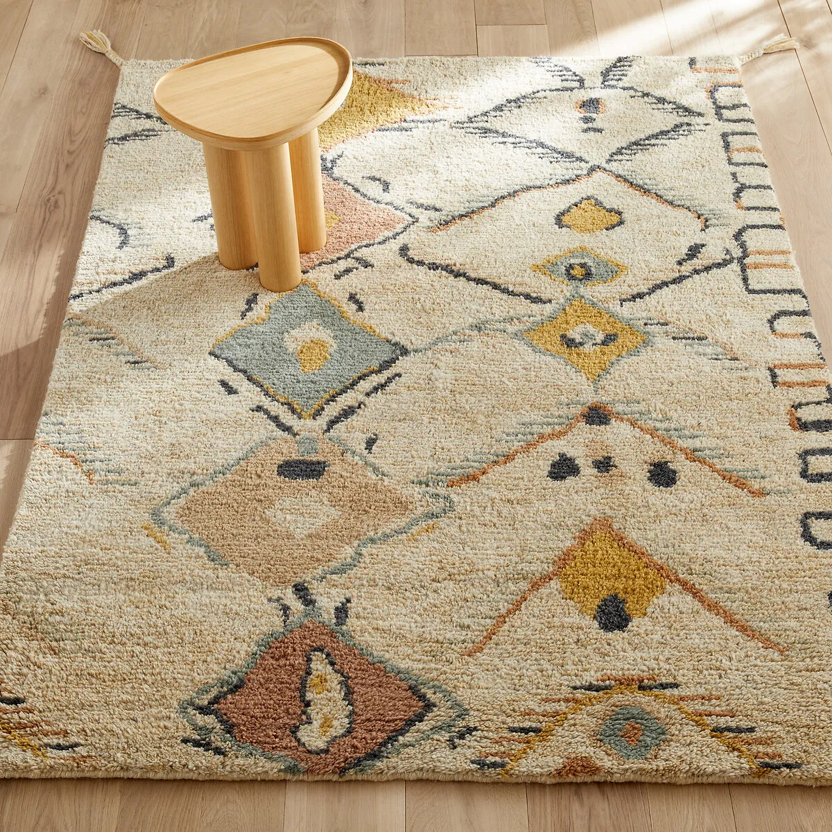 Mirjana Berber Style Tassel Rug - Multi-Coloured, Wool product