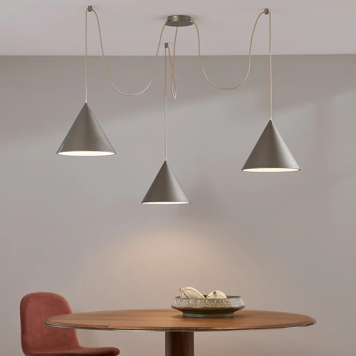 Moke 3-Cone Modular Ceiling Light - Mocha, Iron product