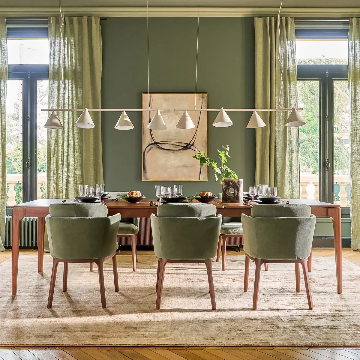 Moke 4-Cone Adjustable Ceiling Light - Grey, Iron alternate view