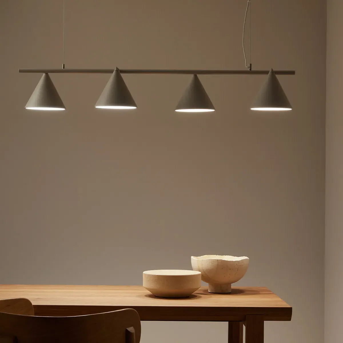 Moke 4-Cone Adjustable Ceiling Light - Grey, Iron product