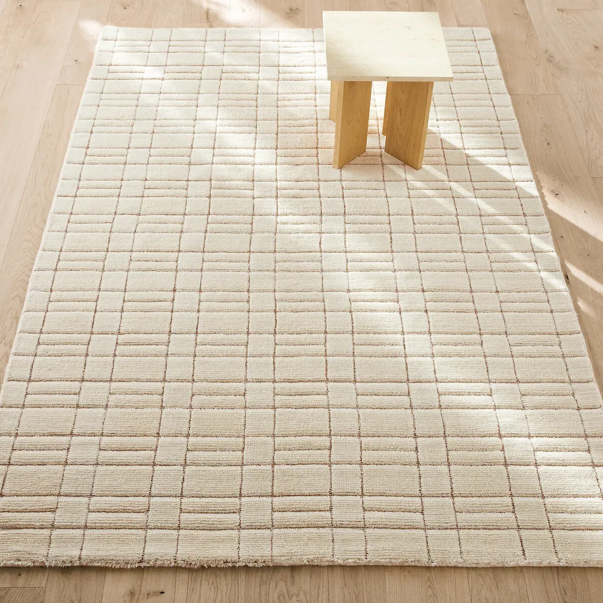 Mondria Hand Knotted Wool Rug - Ecru product