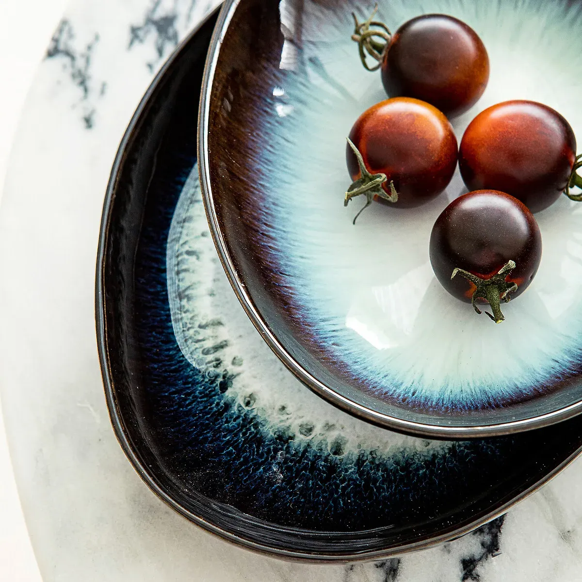 Mytili Set of 4 Dessert Plates - White, Stoneware alternate view