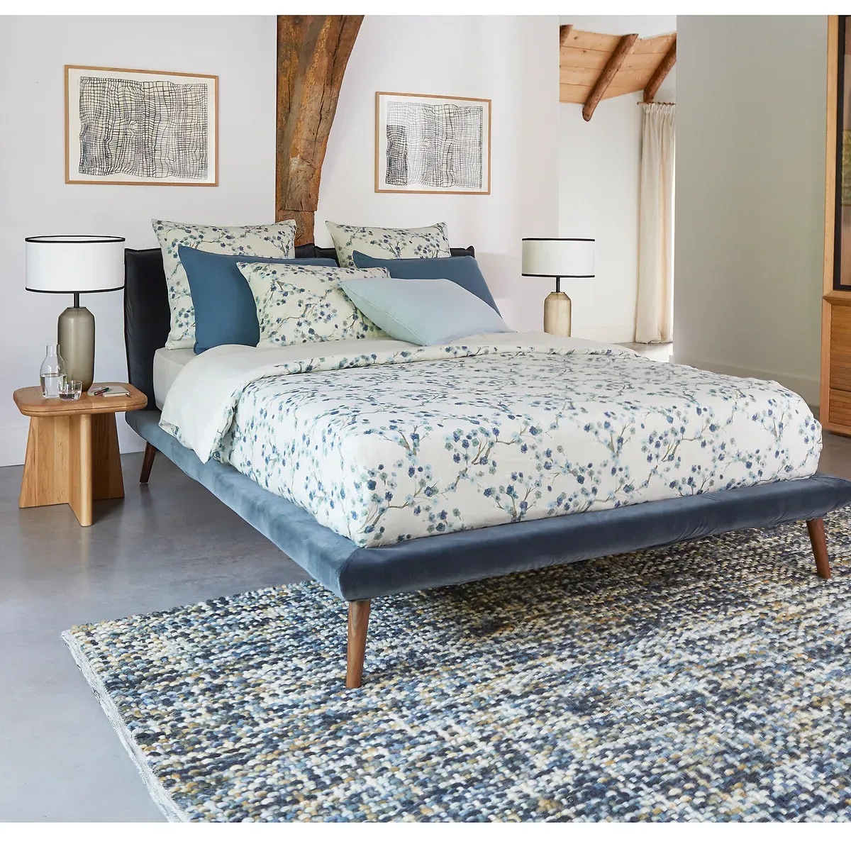 Nagoya Duvet Cover - Chalk, Cotton & Hemp alternate view