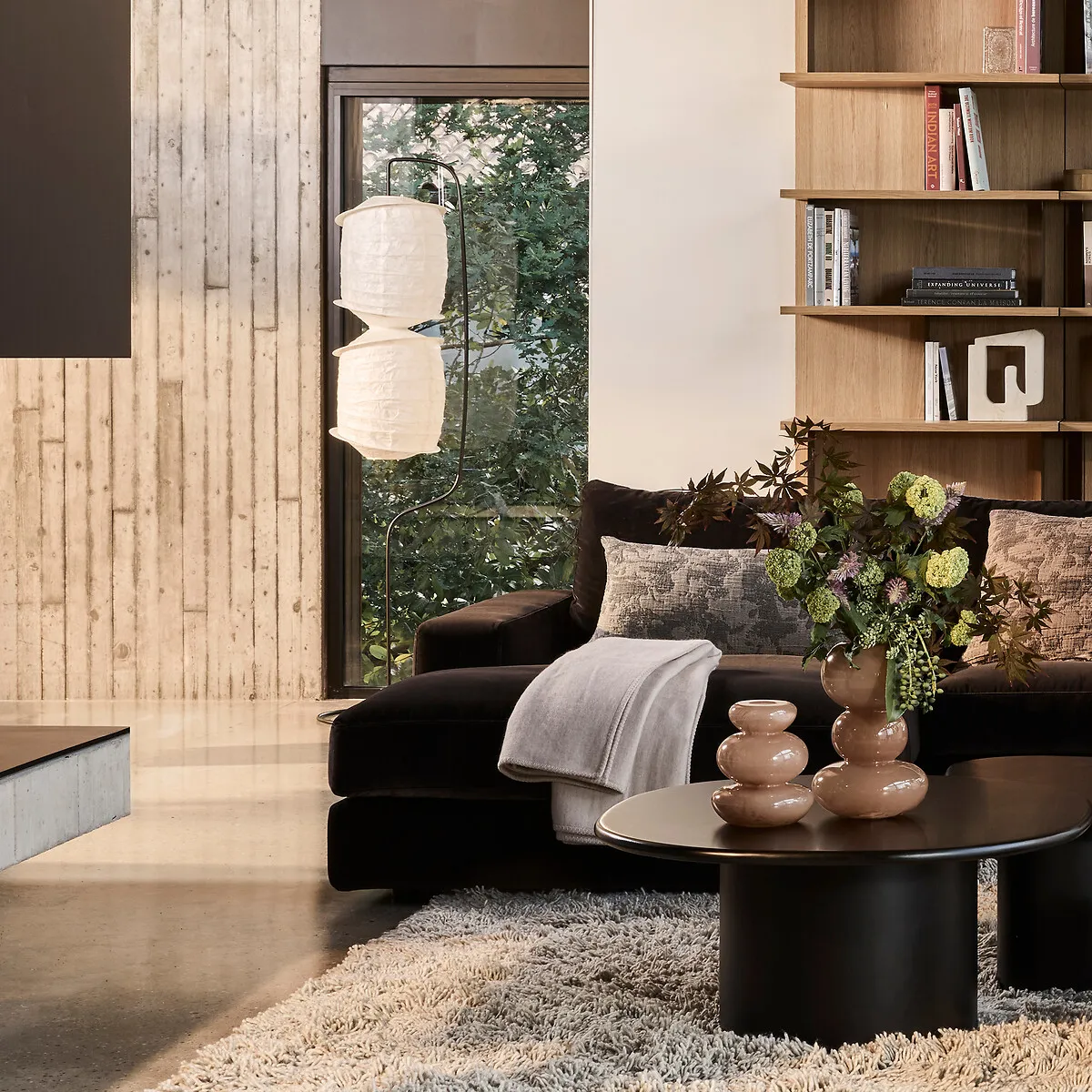 Nassah Floor Lamp - White, Textured Paper alternate view