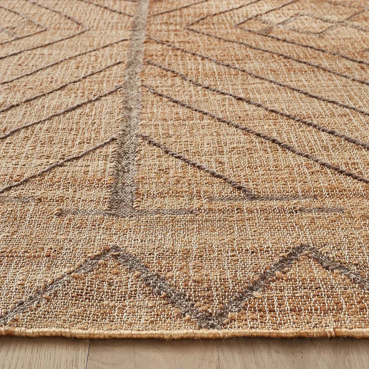 Navala Hand Woven Rug - Natural, Jute alternate view