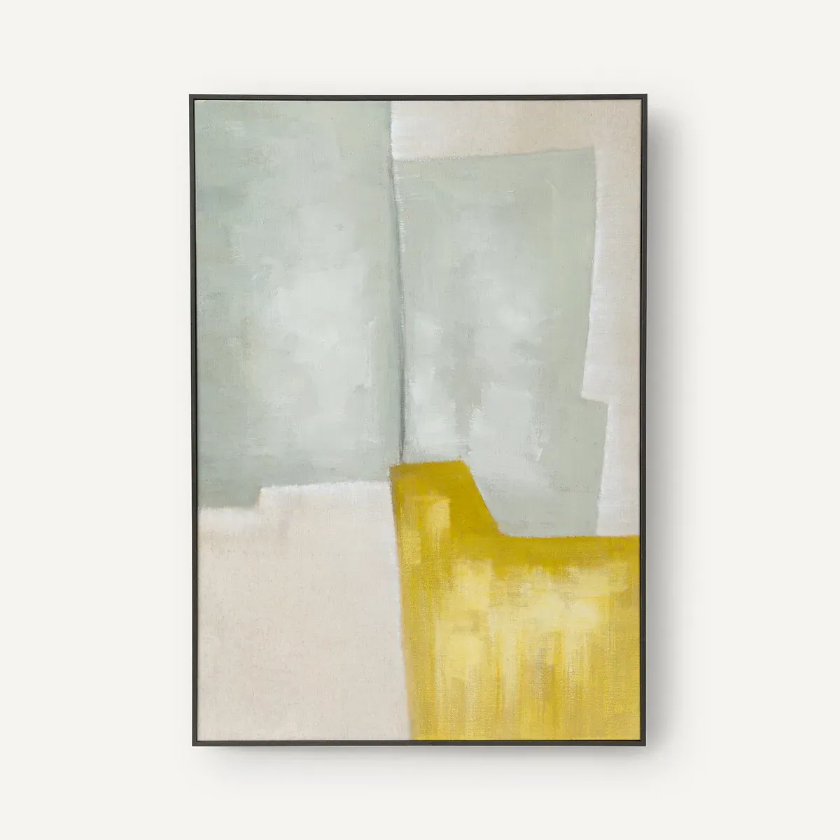 Nebu Hand Painted Framed Wall Art - Linen product