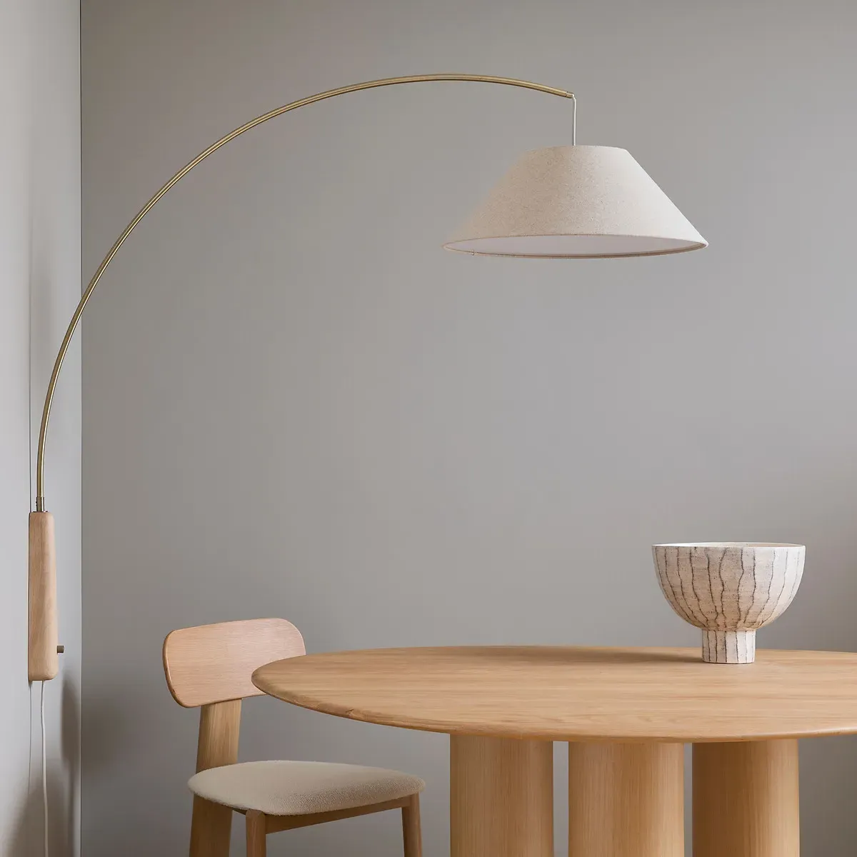 Nestwood Articulated Wall Light - Oak, Linen alternate view