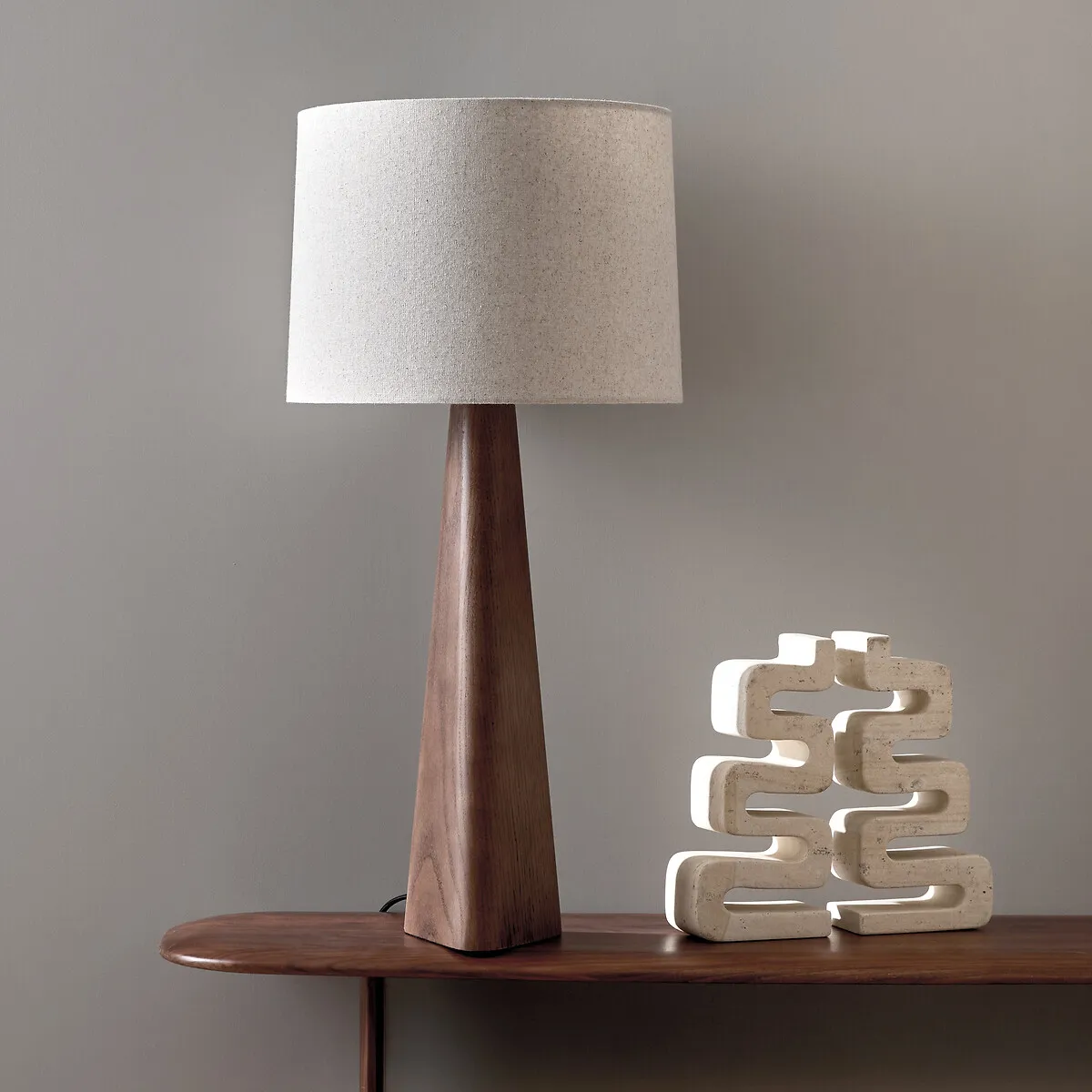 Nestwood Floor Lamp - Walnut, Oak and Linen alternate view