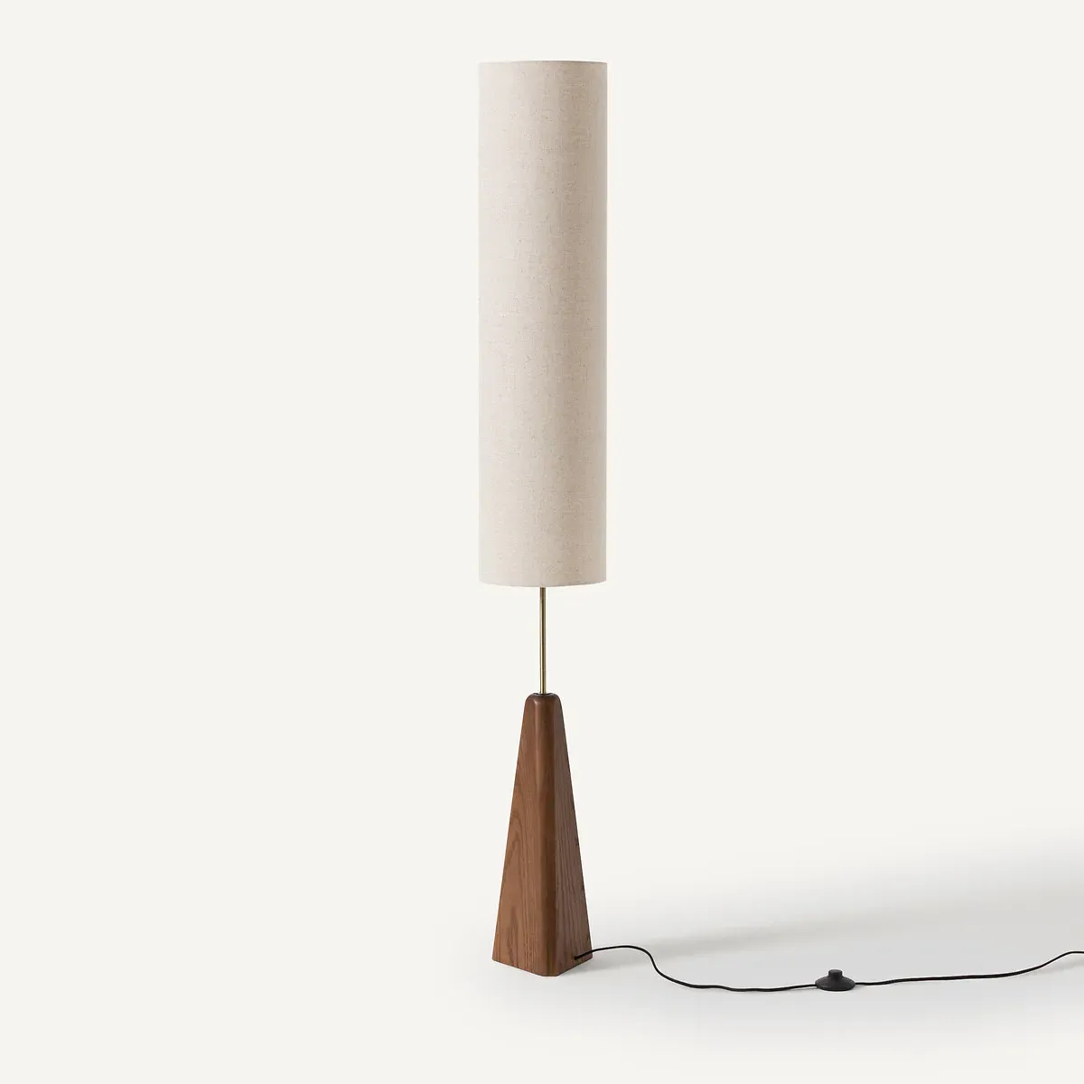 Nestwood Floor Lamp with Dual Sockets - Walnut, Solid Oak product