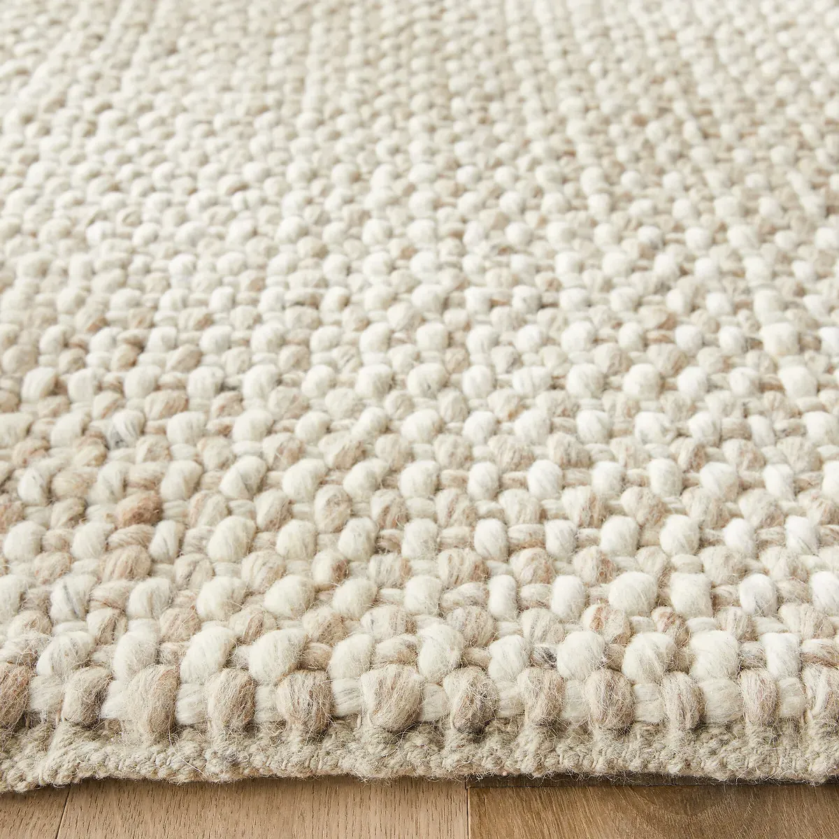 Nisha Handwoven Bedside Rug - Natural Marl, Wool alternate view