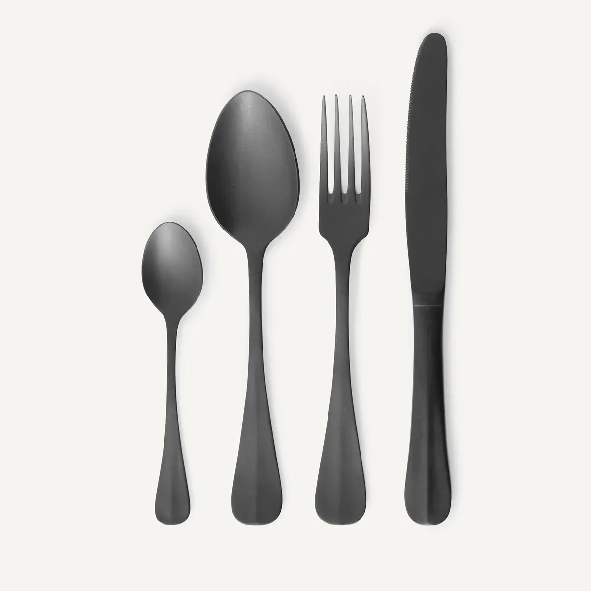 Nivi 16-Piece Cutlery Set - Brushed Black, Stainless Steel product