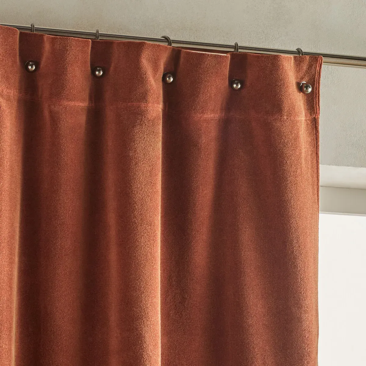 Nyodhi Stonewashed Velvet Curtain - Sienna, Cotton alternate view