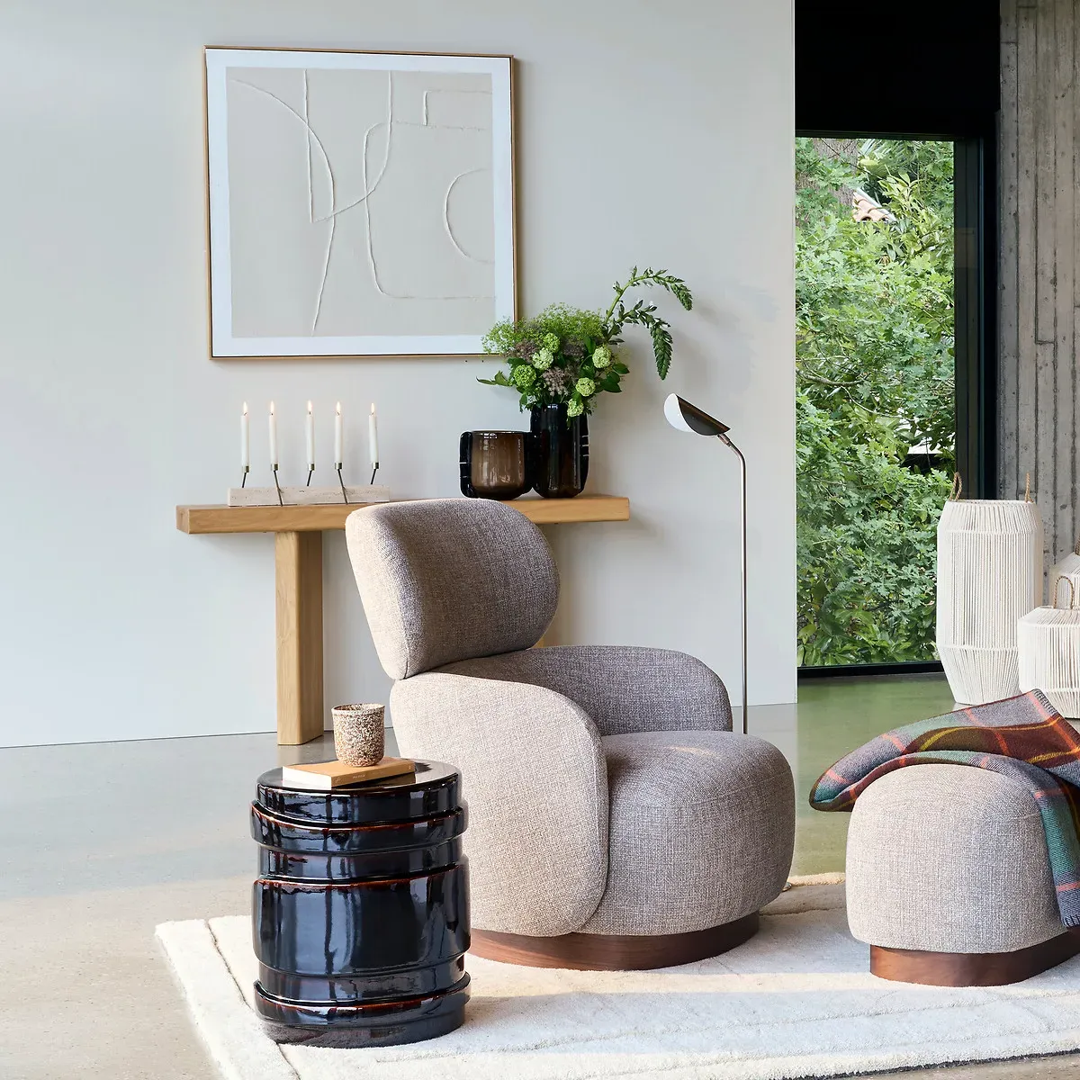 Olaga Console Table - Natural Oak, Solid Oak alternate view